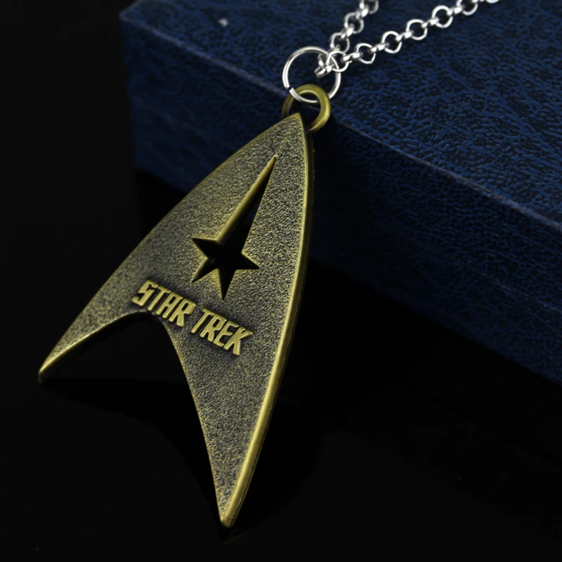 スターtrekコスプレコマンド分割バッジ、スターシップピン、科学工学、医療用金属ネックレス、キーホルダーアクセサリー、ギフト