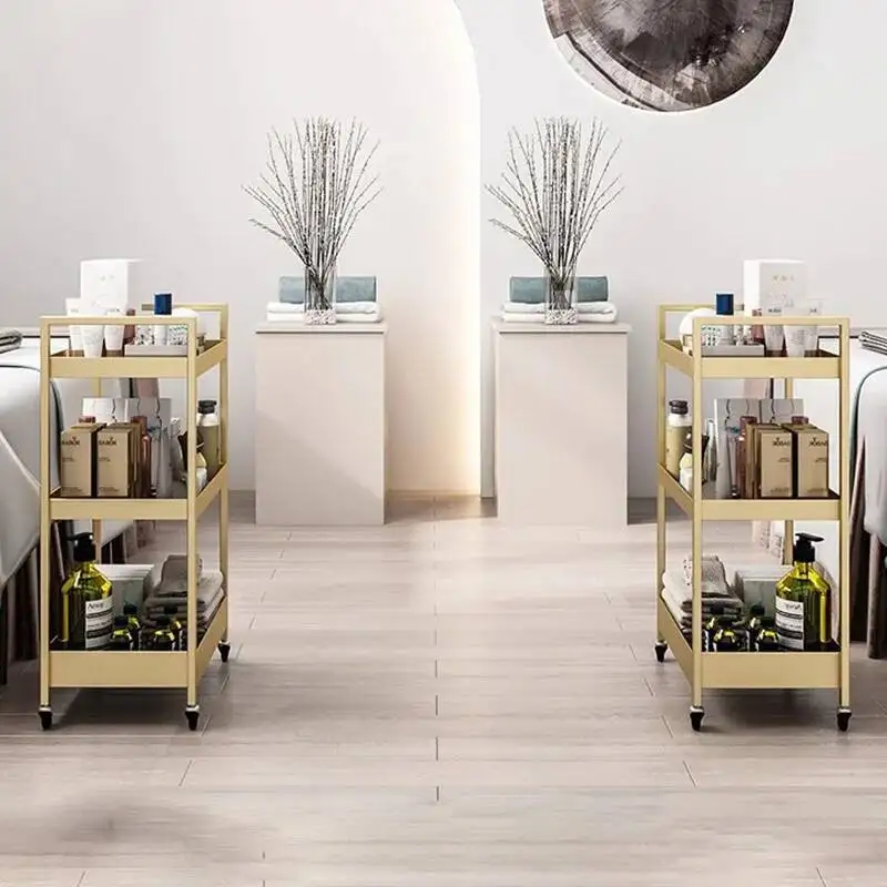

Furniture Station Lash Salon Barber Beauty Mini Trolley Cart Gold Extension Delivery Pedicure Service Muebles Belleza Tattoo