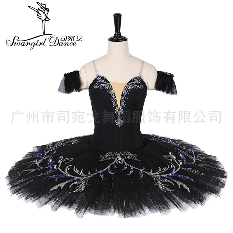 

Профессиональный черный костюм-туту для выступлений и соревнований для девочек-балерин, модель BT4302