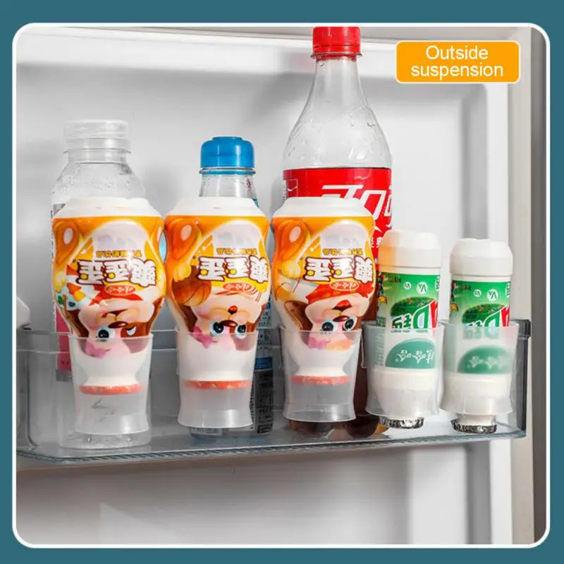 Refrigerator Storage Rack Transparent Thickened Material Kitchen Supplies Seasoning Bottle Rack Classified Storage Of Items