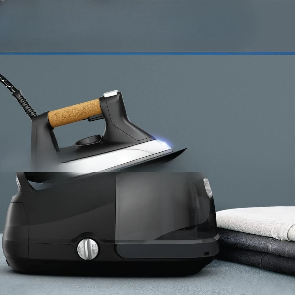 Steam Station for Clothes, 1800 Watts, 1.3L Removable Tank, Boiler Technology, Fast Heat Up, Black Clothes Iron, DG8668