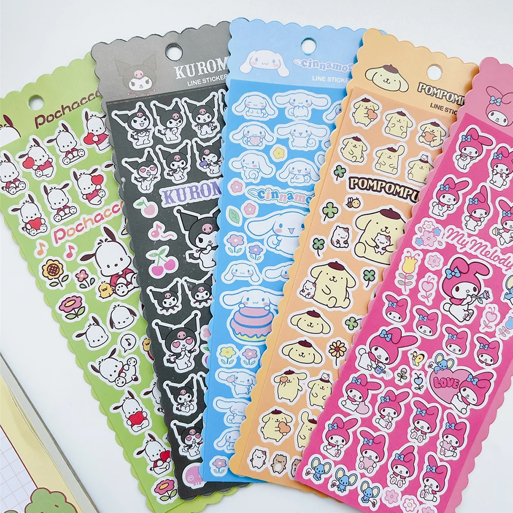 Hello Kitty Stickers for Kids Girls DIY Laptop Phone Diary Cute Cartoon Sanrio Sticker Laptop Stiker Anime Stickers Graffiti