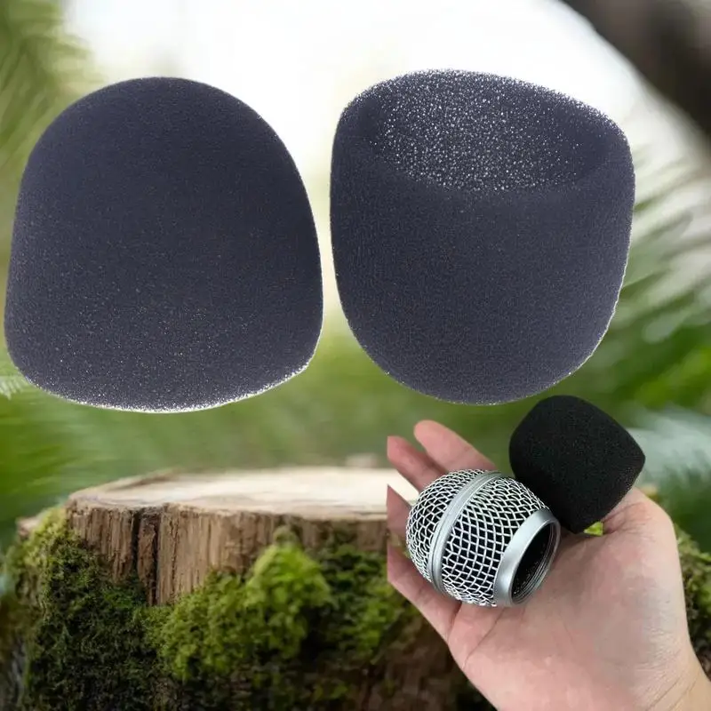 

{YY30} 2/10 Pcs Studio WindScreen Sponge Microphone Cap Microphone Protective Inner-Foam For SLX24 PGX24 PG58 BETA58A