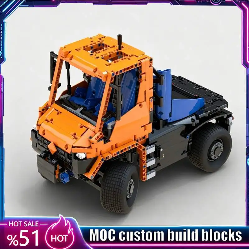 1394PCS Trial Unimog 42141 B-Model MOC Vehicle Model Custom Puzzles DIY Brick Assembly Educational Toy Collection Display Gift