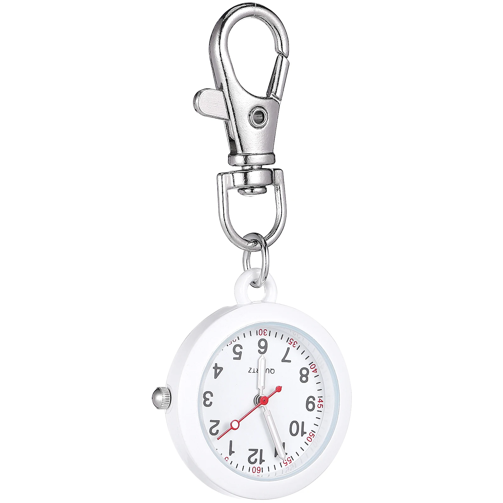

1pc Pocket Keychain Nurse Fob Portable Metal Hanging Watch Decorative Vintage Pendant Hook Watch For Busy Occasions
