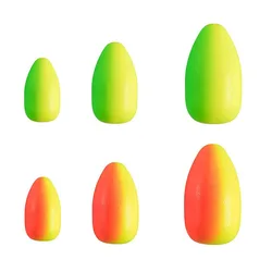 10PCS Fishing Foam Float Bobber Buoys Bullet Oval Corks, Trout Walleye Pompano Floats Fly Fishing Indicator Fishing Rigs Tackle