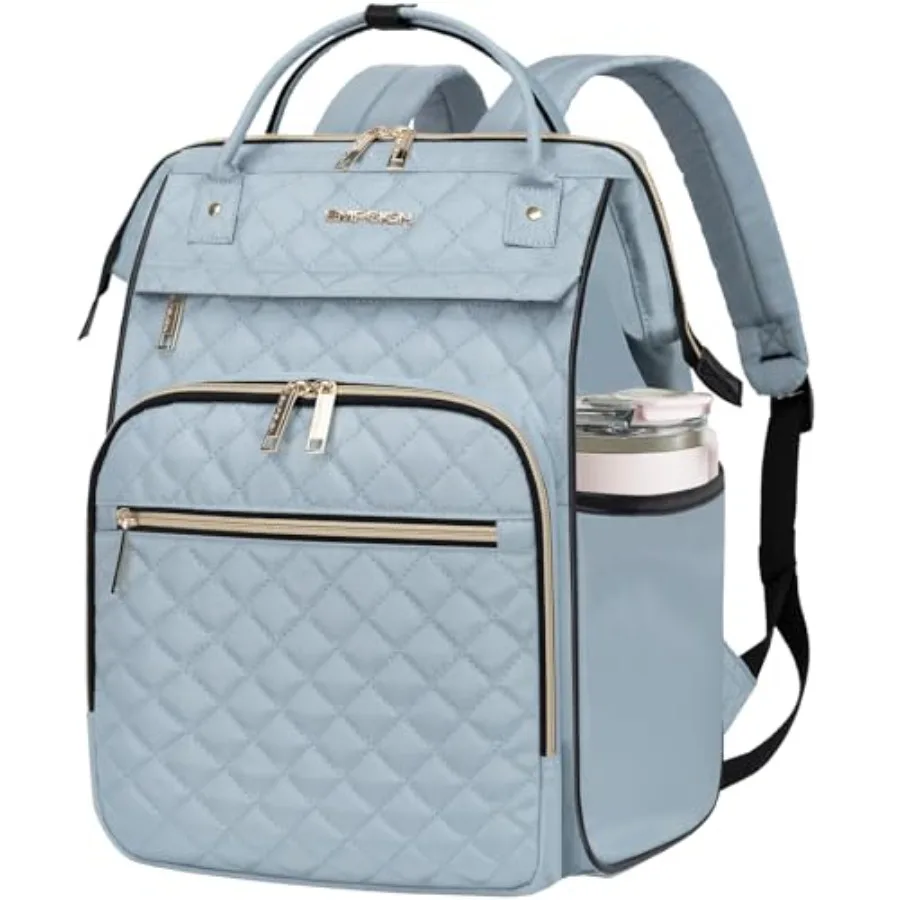 

Laptop Backpack for Women, Work Business Travel Computer College Bags, Large Capacity Water-repellent Quilted Casual Daypack, L