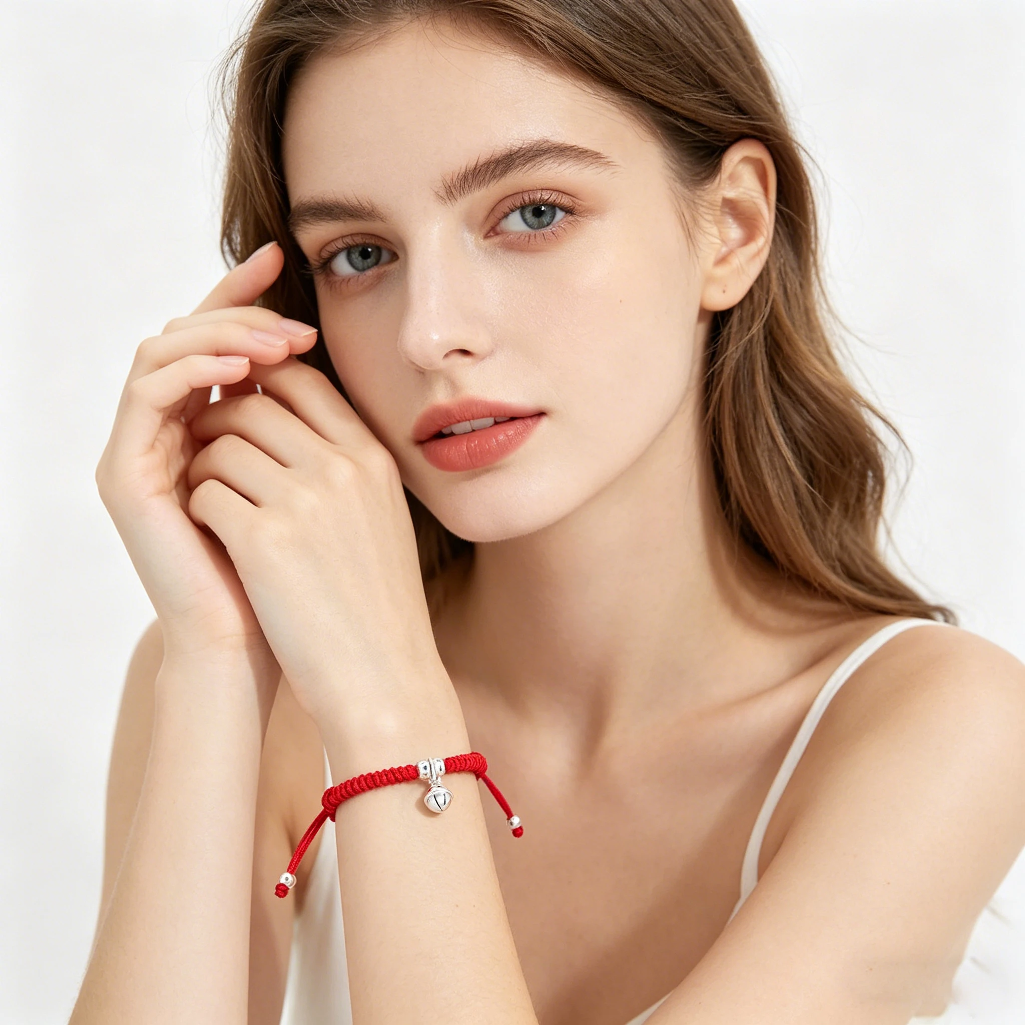 La Monada 925 Sterling Silver Bell Charm Red Thread Bracelet for Women Adjustable Handmade Red String Rope Bracelet