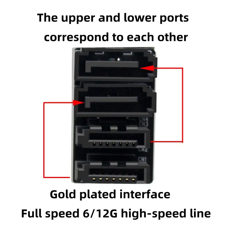 데스크탑 메인 보드 마더 보드 용 90/180 ° 각진 더블 데크 SATA 6GB 7 핀 암-7 핀 남성 어댑터