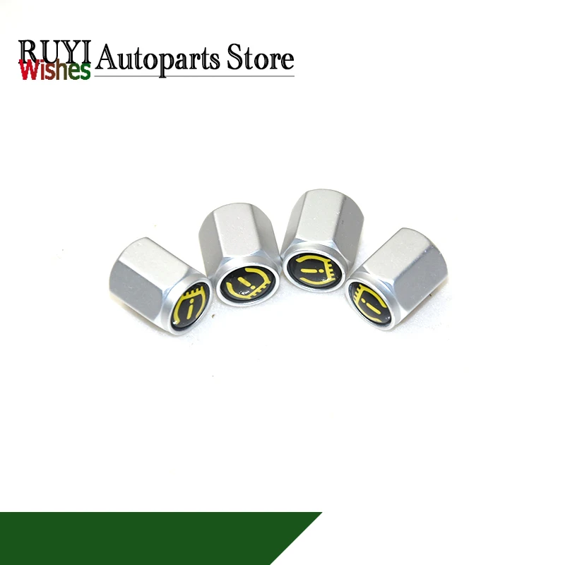 4PCS New TPMS Tire Valve Cap Inflatable Mouth with Anti Leak Car Wheel Accessories Aluminum