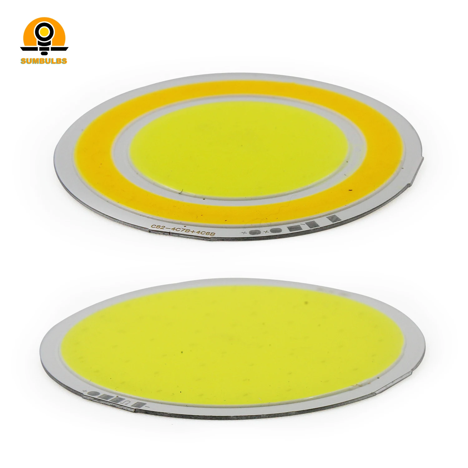 Nowa okrągła dioda LED COB o średnicy 82 mm na pokładzie 12 V dwukolorowa lub monochromatyczna do żarówki samochodowej DIY wewnętrznej i zewnętrznej
