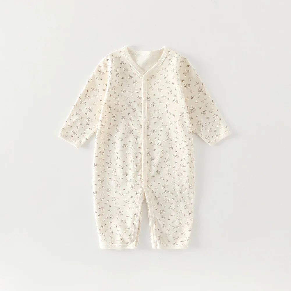 Summer Baby Jumpsuit, Half Sleeved Long Pants Jumpsuit Pure Cotton Breathable Baby Girl Outfit 0-18M Baby Boy One-piece Outfit