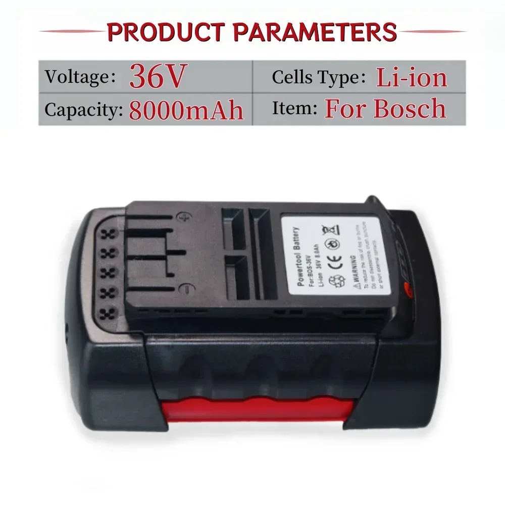 لبوش 36 فولت 8.0AH ليثيوم أيون بطارية قابلة للشحن BAT810 BAT840 D-70771 BAT836 BAT818 2607336003 استبدال أدوات البطارية #5