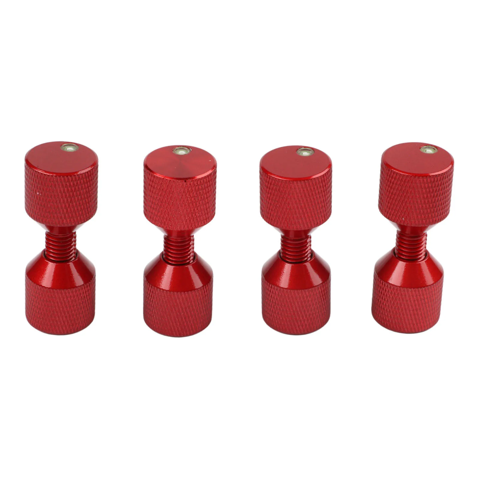 4 Pcs Dual Hole Flange Alignment Pins With Built-in Level Aluminum Alloy Red For 1-18 Inch 150lb Class Piping Installation Tools