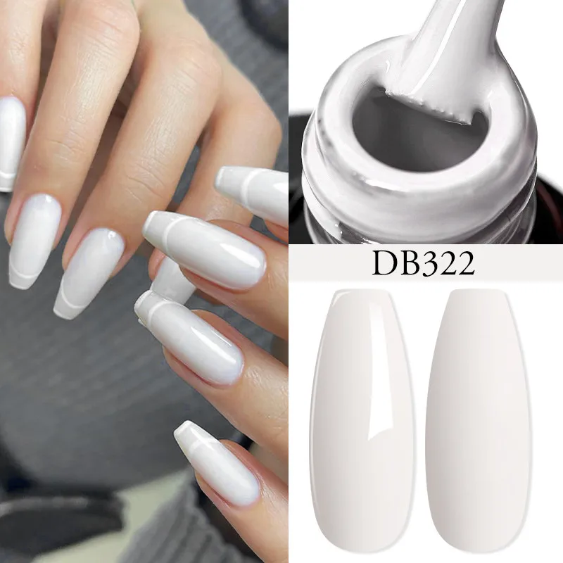 Set di smalti per unghie in Gel grigio 6 pezzi Moonlight Winter Colors vernice semipermanente Soak Off Gel UV Nail Art Manicure Base Top Coat Kit