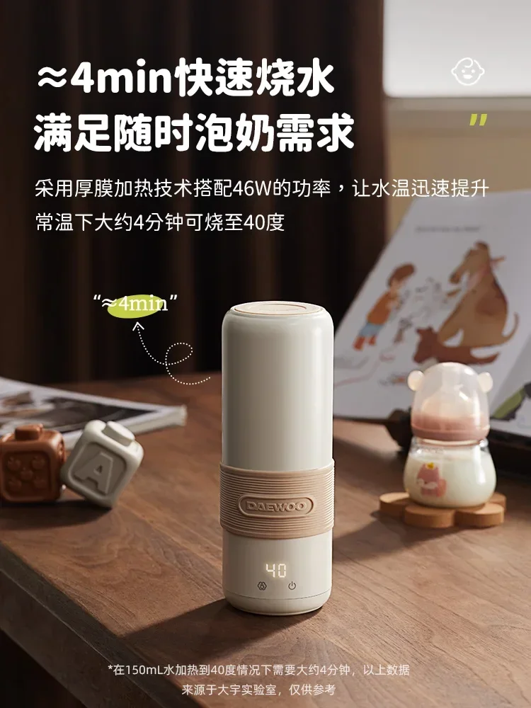 Bollitore elettrico portatile con ricarica Wireless 110V/220V con controllo della temperatura per viaggi e uso domestico