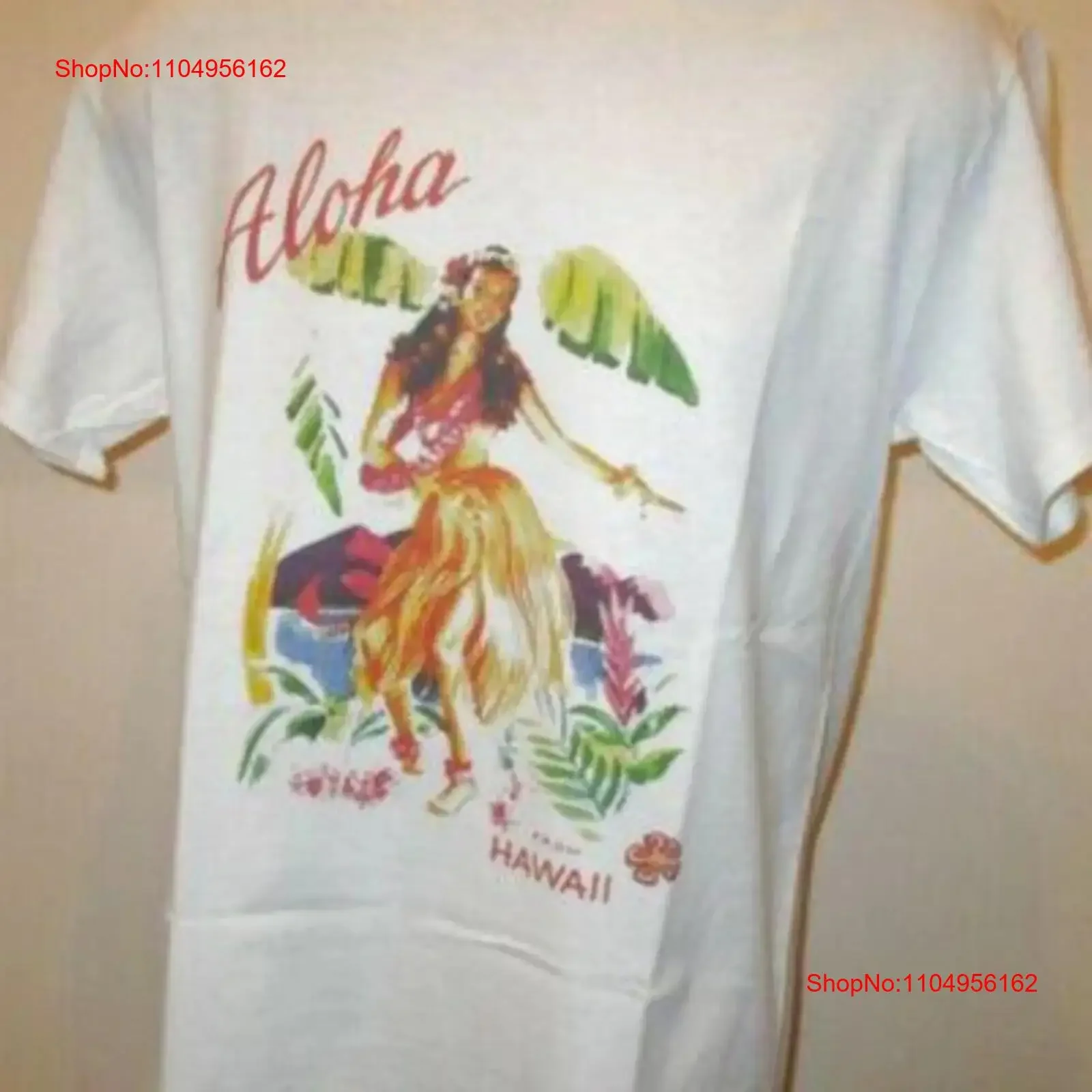 

Aloha From Hawaii T Shirt Retro Style White 237 vintage Washed streetwear Versatile Breathable fashion Comfortable Casual