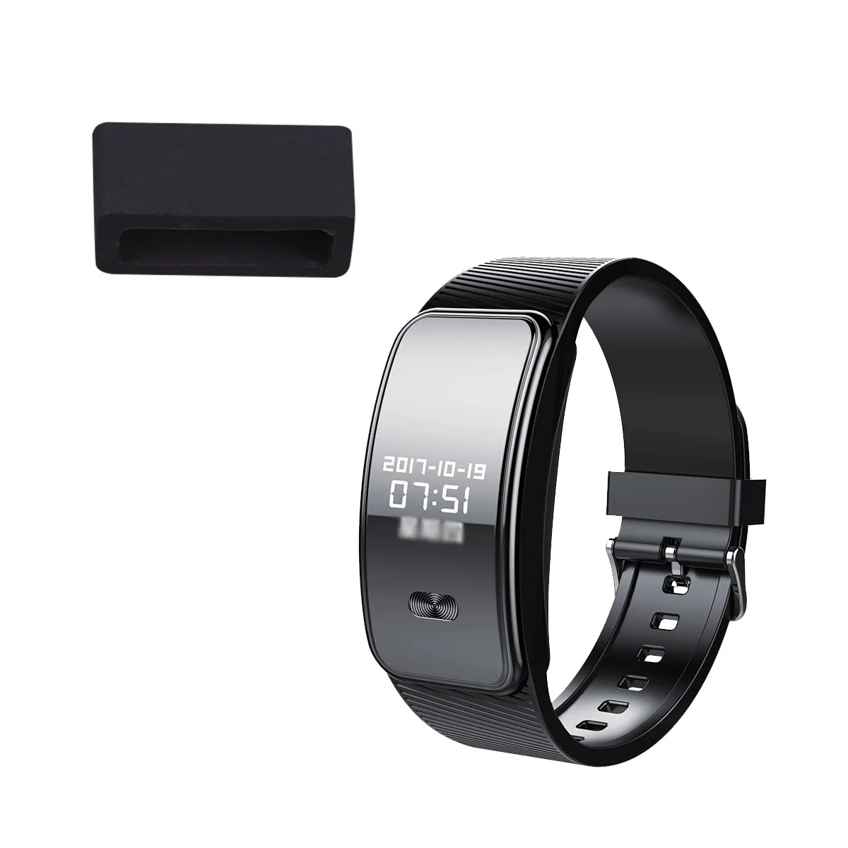 

4 Pcs Sport Glue Gasket Accessories Black Wristbands Watch Buckle