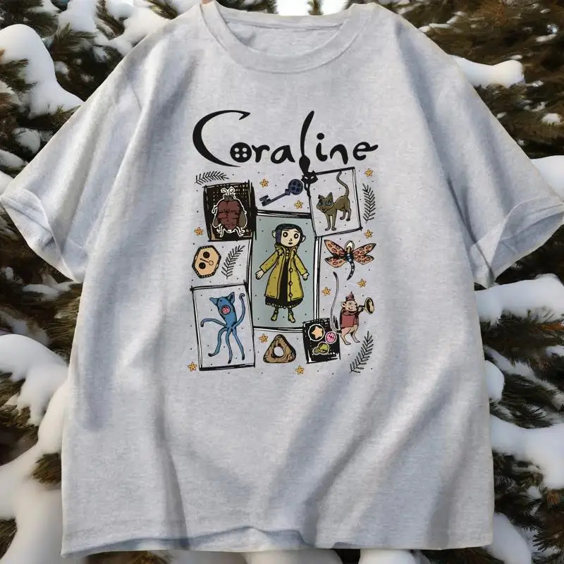 تيشيرتات رجالية ونسائية مطبوعة برسوم كارتونية لعام 2025 بأكمام قصيرة على الطراز القديم أحدث أكمام قصيرة من القطن برقبة دائرية للصيف #2