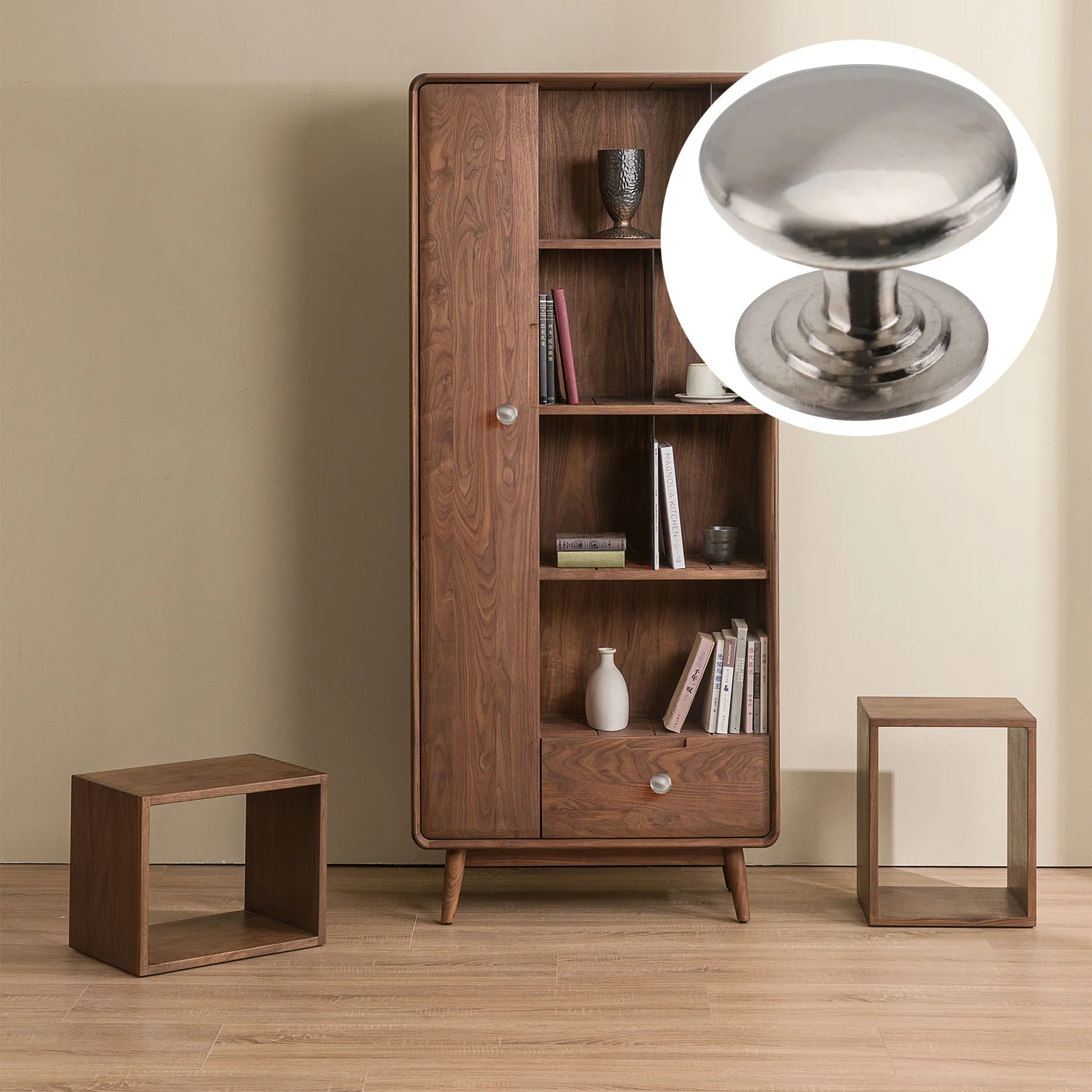 

10pcs Round Handle Cabinet Knob Drawer Pull Door Handle Single Hole Zipper Style Home Decoration Furniture Hardware