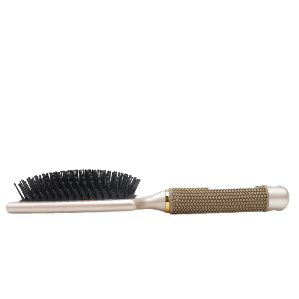 

Paddle Hair Brush Golden Flat Wide Head Ball-Tipped Bristles Detangling Comb For Wet Or Dry Hair Scalp Massage Tool