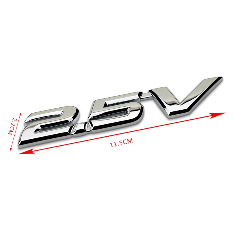 2.5V V6 V8 VX VXR TXL VXL Emblem for Toyota Reiz Land Cruiser Prado Rav4 Tundra Trunk Lid Sticker Displacement Auto Accessories