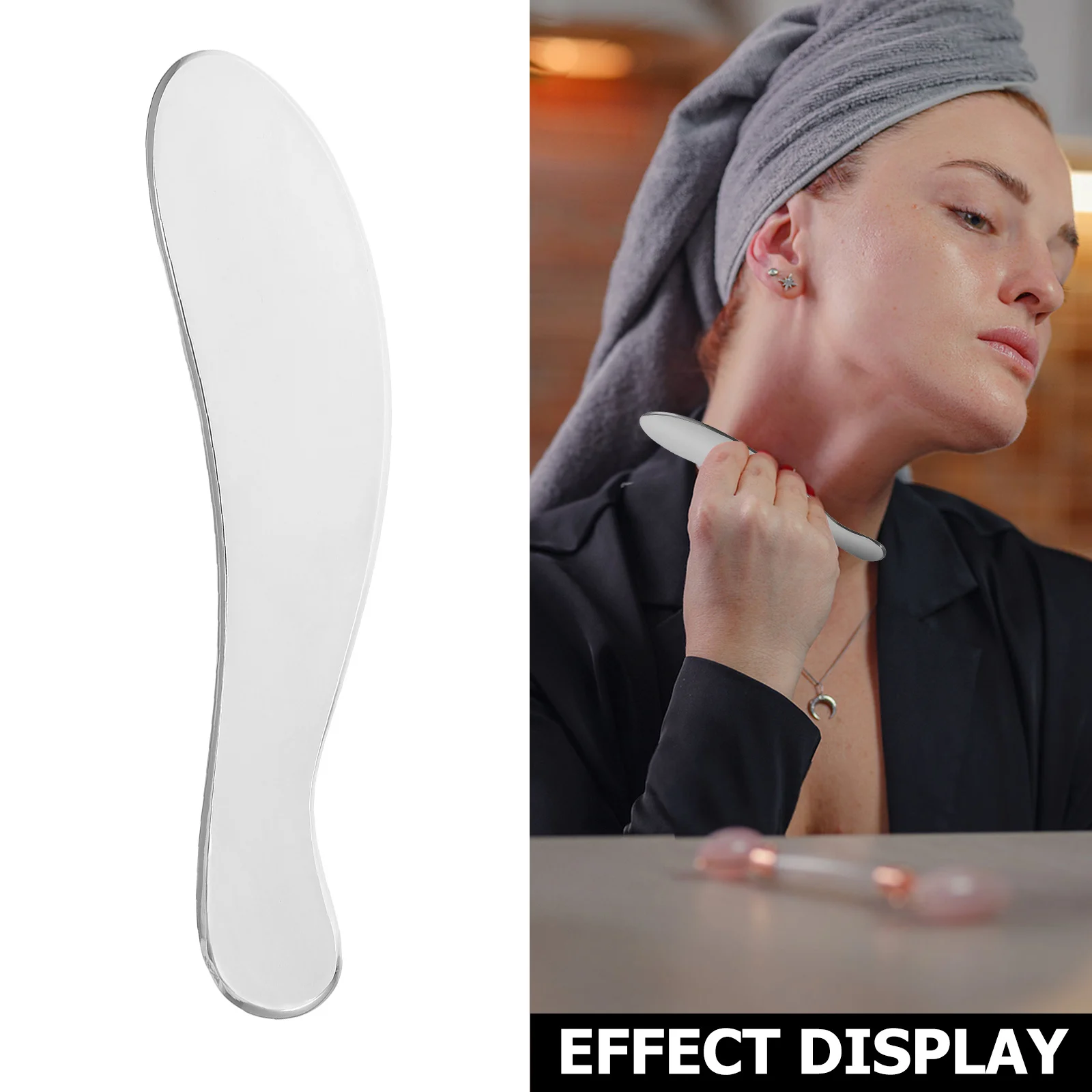 الفولاذ المقاوم للصدأ غوا شا مجلس مريح يده العضلات كشط أداة تدليك الأنسجة العميقة مكشطة لاسترخاء الجسم و #5