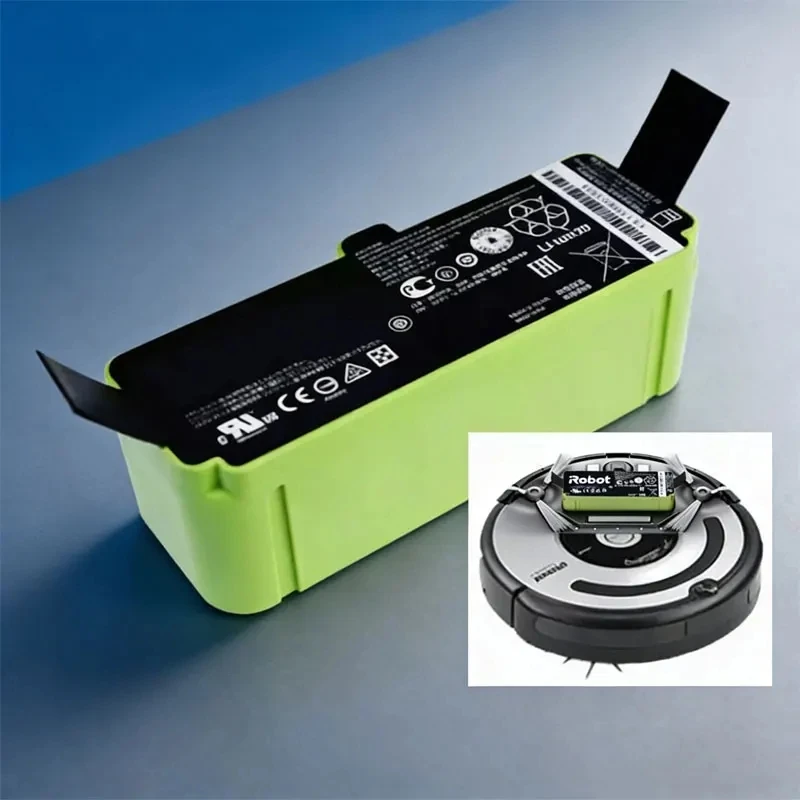 Batteria di ricambio agli ioni di litio da 14,4 V ad alta capacità per i modelli iRobot Roomba 600, 700, 800, 900, 675, 680, 690, 890, 960, 980 – lunga durata.