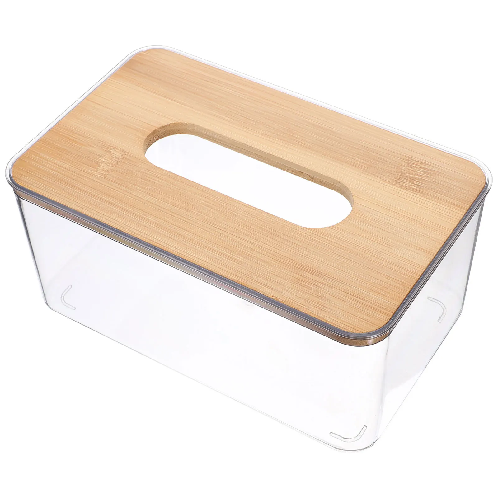 

WOONEKY Cube Napkin Box Cover for Tissues Desktop Household Tabletop Organizer Decor