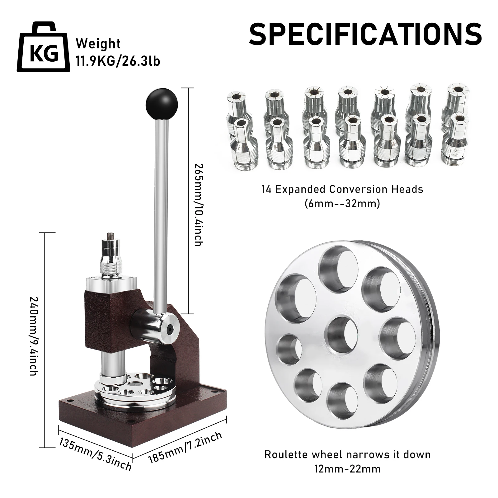 Step Ring Expander: Wide Rings, Class & Wedding Rings, Silver/Gold/Platinum. 14 Tabs, Adjustable 6mm-32mm