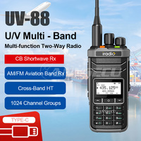 Iradio UV-88 HF CB VHF UHF Multi Band Handheld Ham Radio AM USB LSB CW CB LW MW SW SSB Walkie Talkie