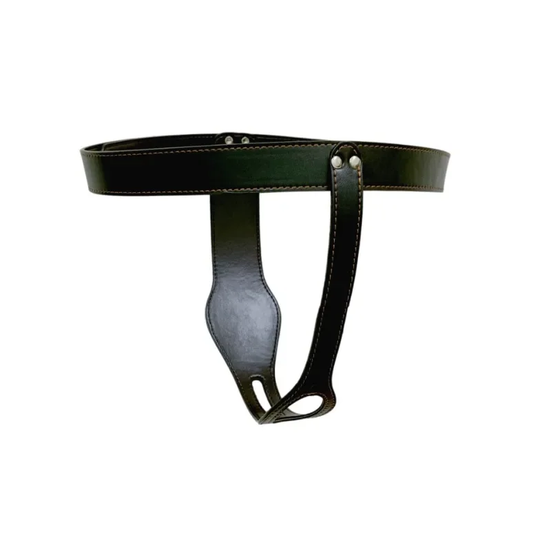 Leather T-shaped Adjustable Chastity Belt for Women BDSM Wearable Female Masturbator Panty Lock Sexy Toy 6