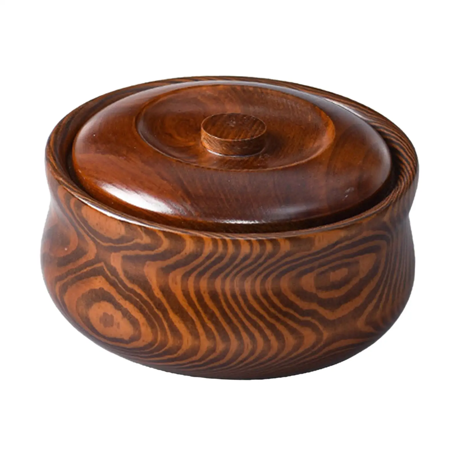 Elegant Wooden Salad Bowl Country Style Kids Snack Tray Decorative Table Bowl for Family Meals