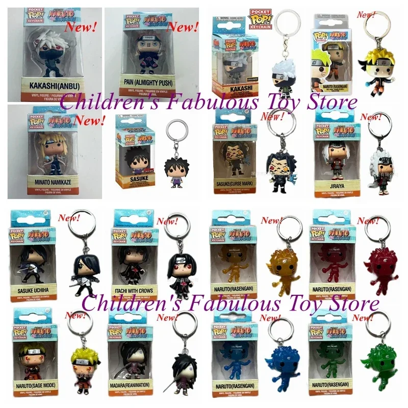 20 styles Funko Narutos KAKASHI Sasuke Kurama anime Action Toys Figures SIX PATH Pain 4cm Keychain Glows in The Dark