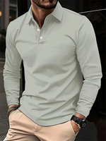 Men's Spring and Autumn Casual Breathable Comfortable Polo Shirt Hot Selling Fashion Men's Business Long Sleeve T-Shirt