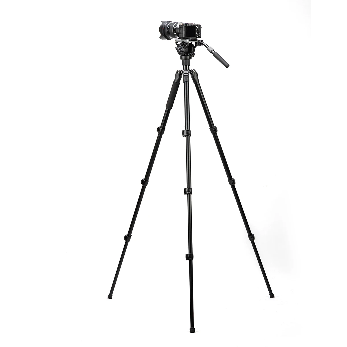 Heavy Duty Video Tripod Portable Stable Professional Camera Tripod 1/4 Extension Hole Fluid Head Camera Tripod