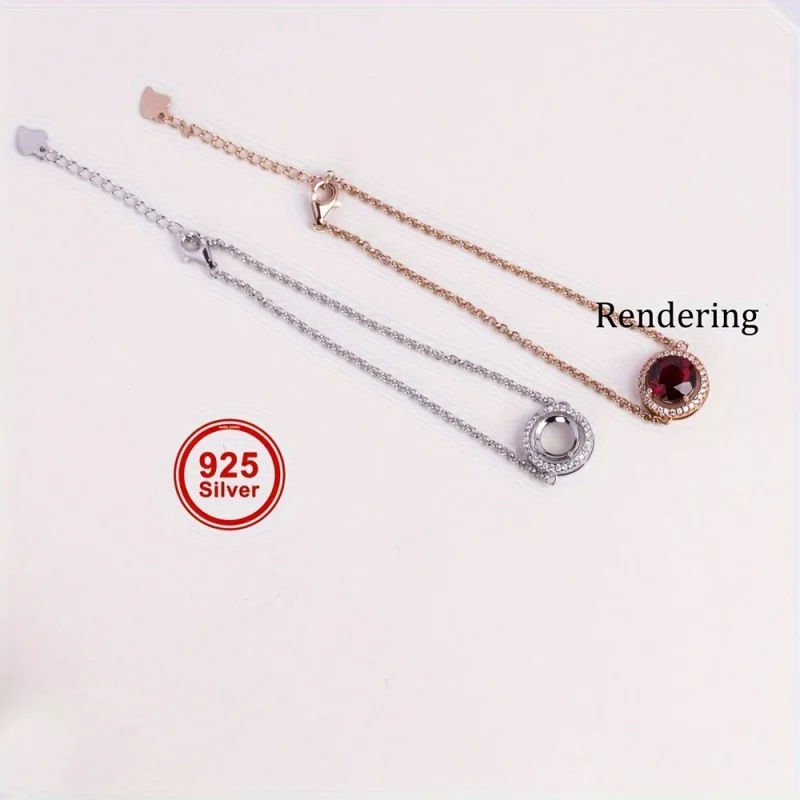1Pc 6-8MM 925 Sterling Silver Round Prong Bracelet Settings For Jewelry Making