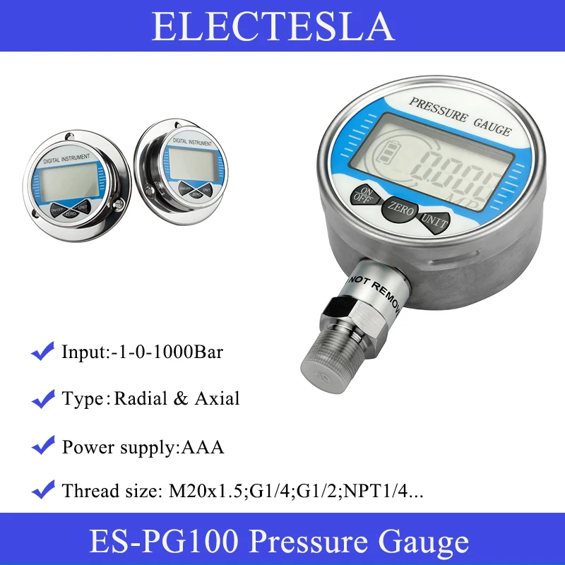 10bar Wireless Digital Pressure Gauge G1/4 Air Liquid Fuel Oil Water High Accuracy Digital Pressure Manometer Pressure Gauge