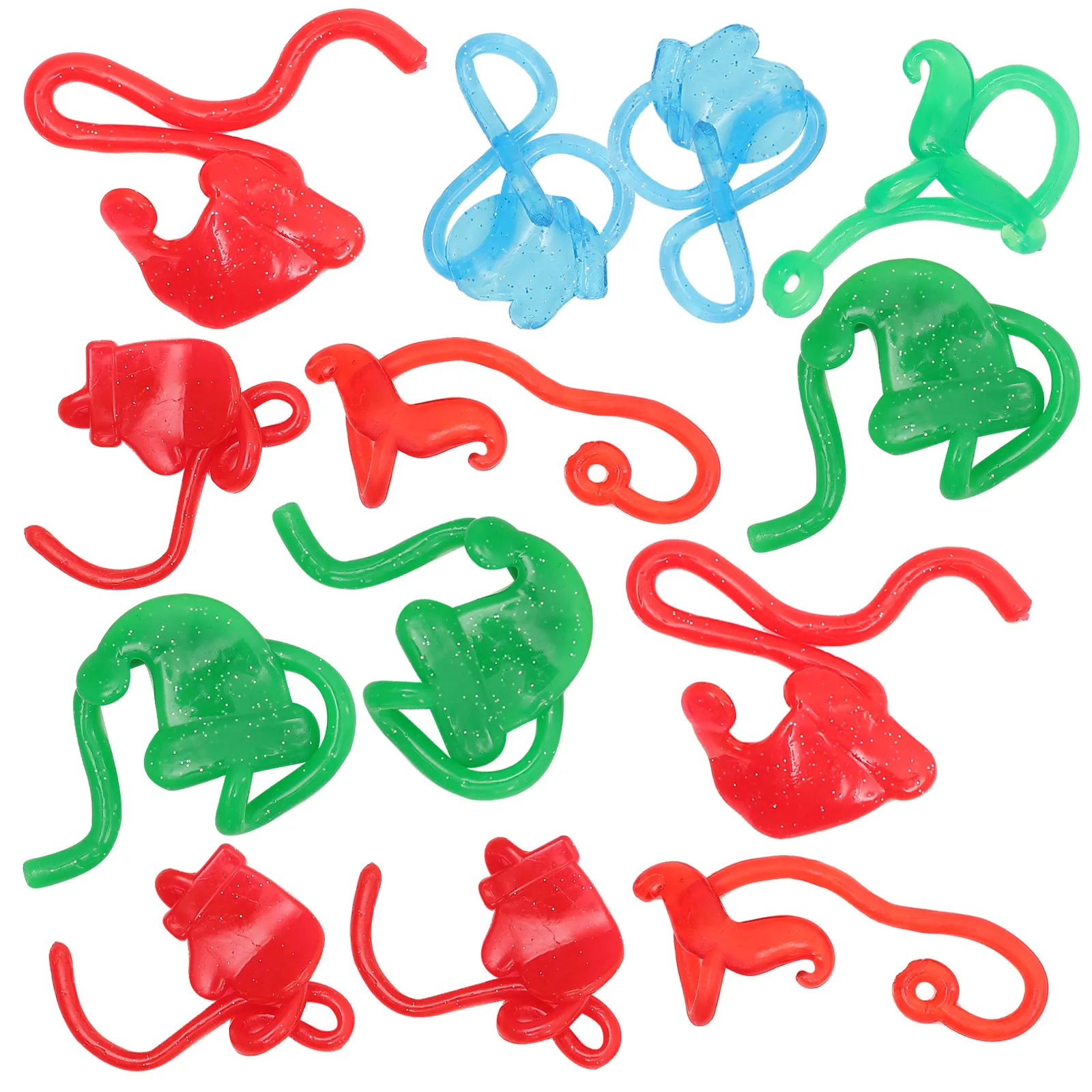 

18Pcs Stress Relief Sticky Stretchy Xmas Party Favor Fun Bendable Fidget Gifts Christmas Stocking Stuffers Classroom Prizes