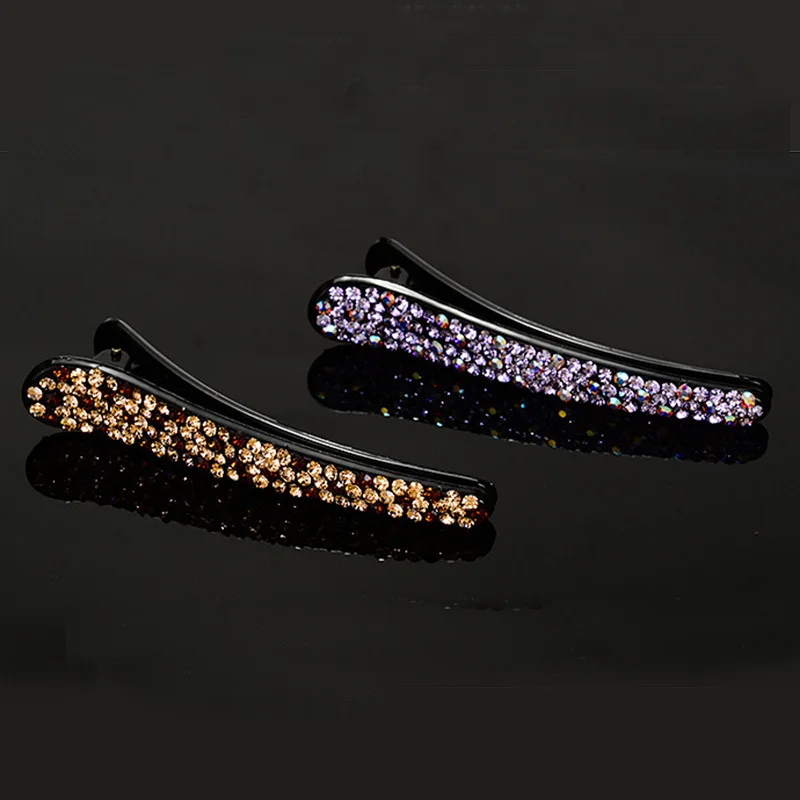 Manufacturers sell hairpin headdress trumpet bang minced hairpin word duck mouth diamond edge clip to short hair