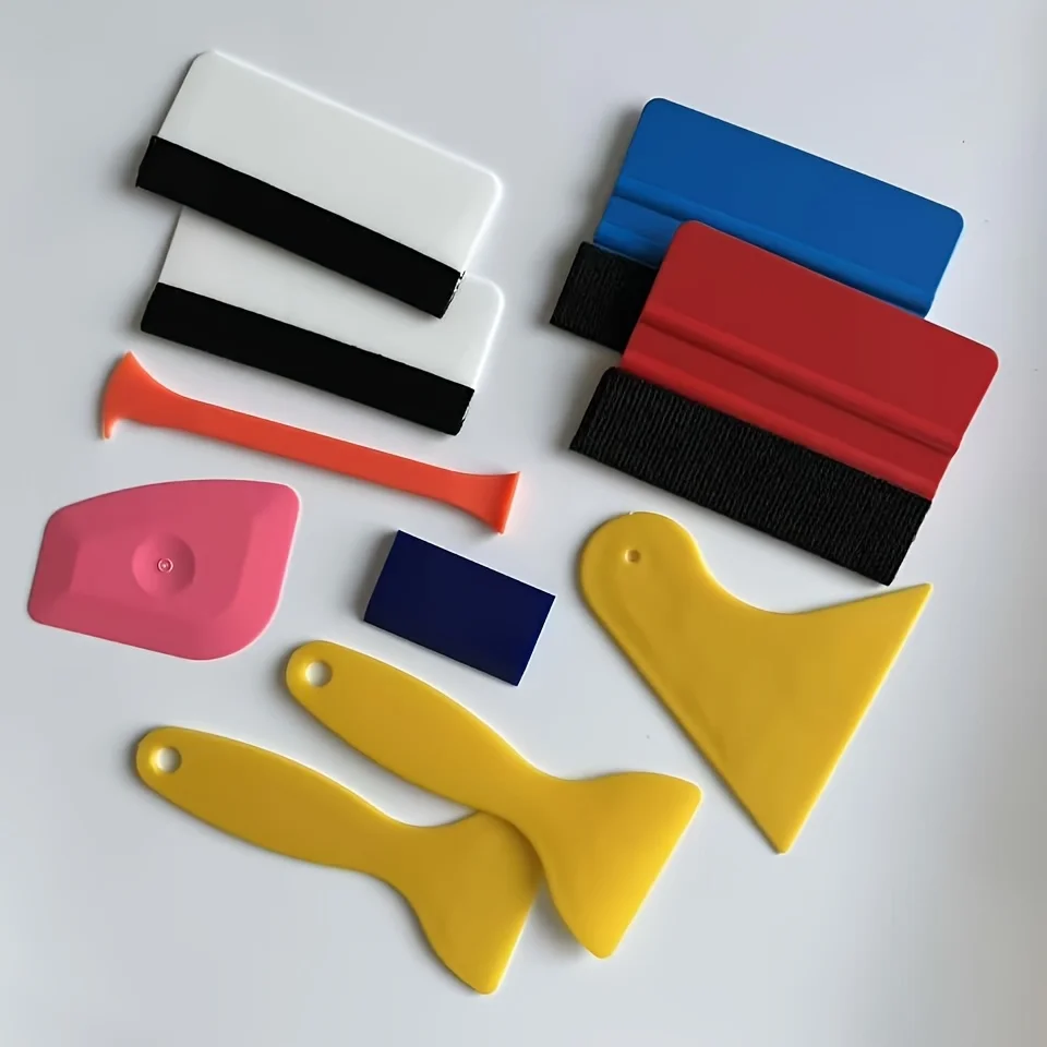 10piece 4piece multipurpose felt squeegees and corner trimmers glass protection film installation tool window film scraper