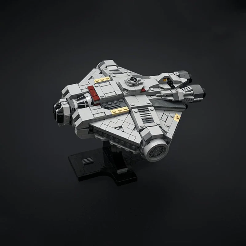 792pcs Moc 75375 고스트 팔콘 밀레니엄 우주선 빌딩 블록 DIY 크리 에이 티브 조립 벽돌 장난감 어린이 선물