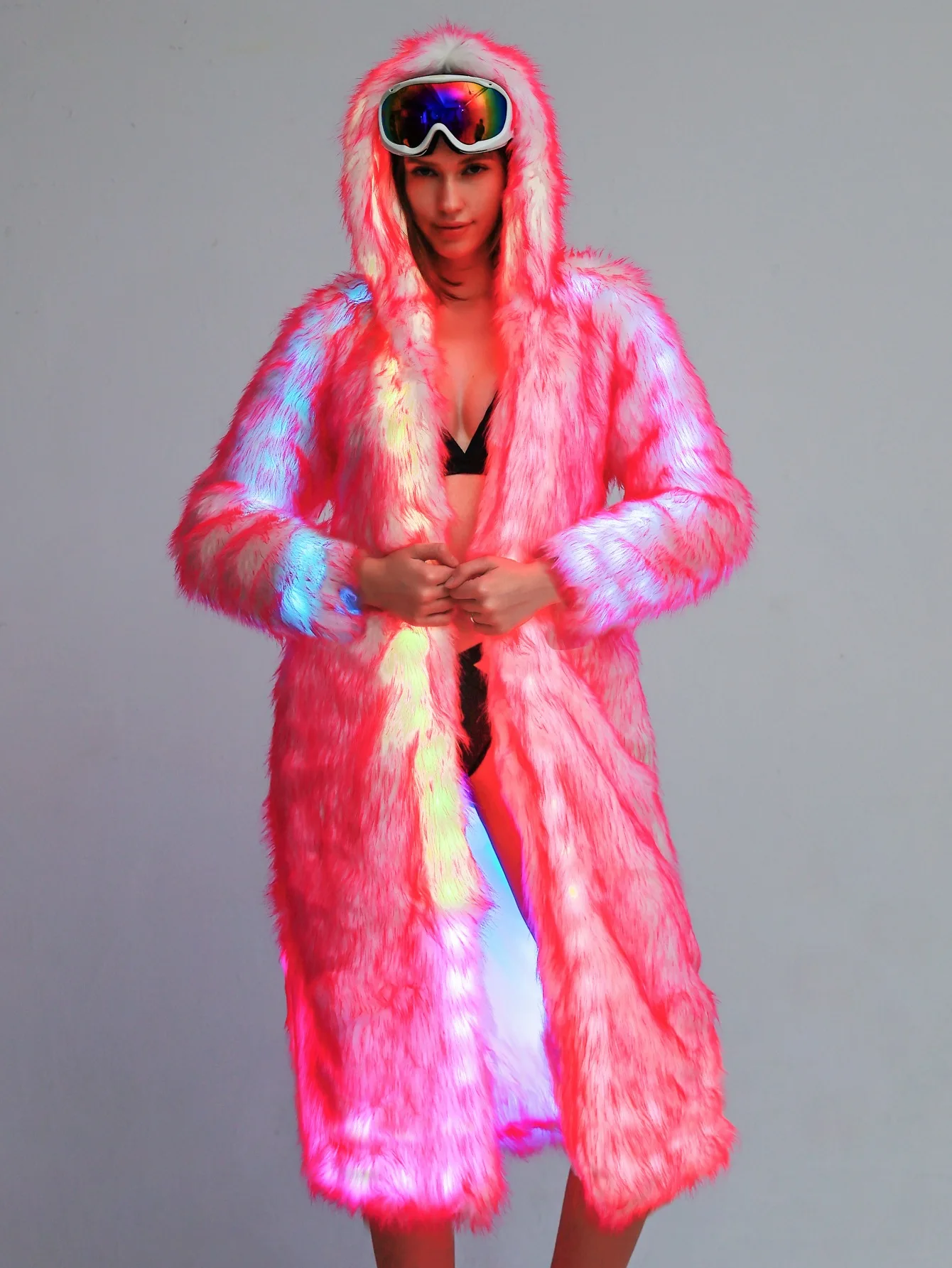 Led Lighs Waterproof Clothes Cool Night Running Props Led Light Up Rave Jacket Adult Kids Dance Performance Fancy Dress Flash