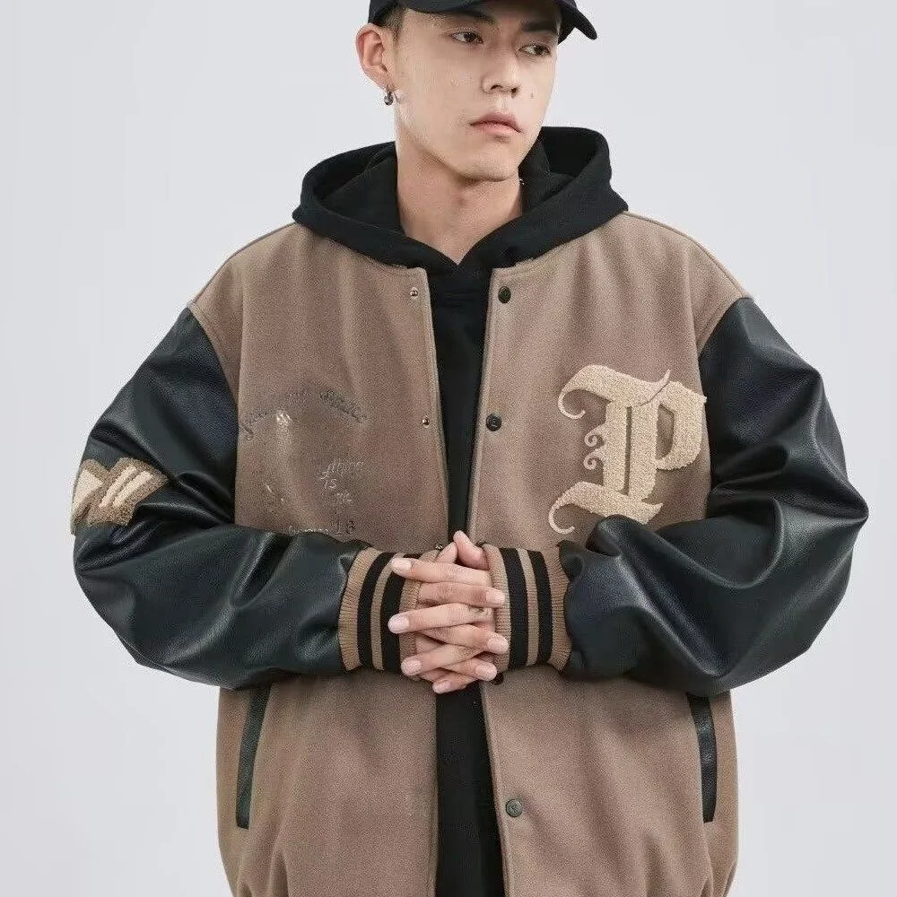 

Свободная мужская куртка 2024, весенне-осенняя уличная одежда, модная уличная одежда в стиле Харадзюку, корейская повседневная верхняя одежда, пальто