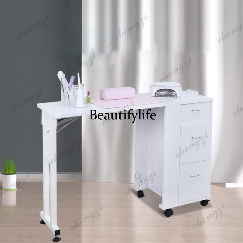 

P182 Simplemanicure Table Single Nail Mobile Folding Portable Manicure Mesa De Manicura Nails Salon Furniture Commercial