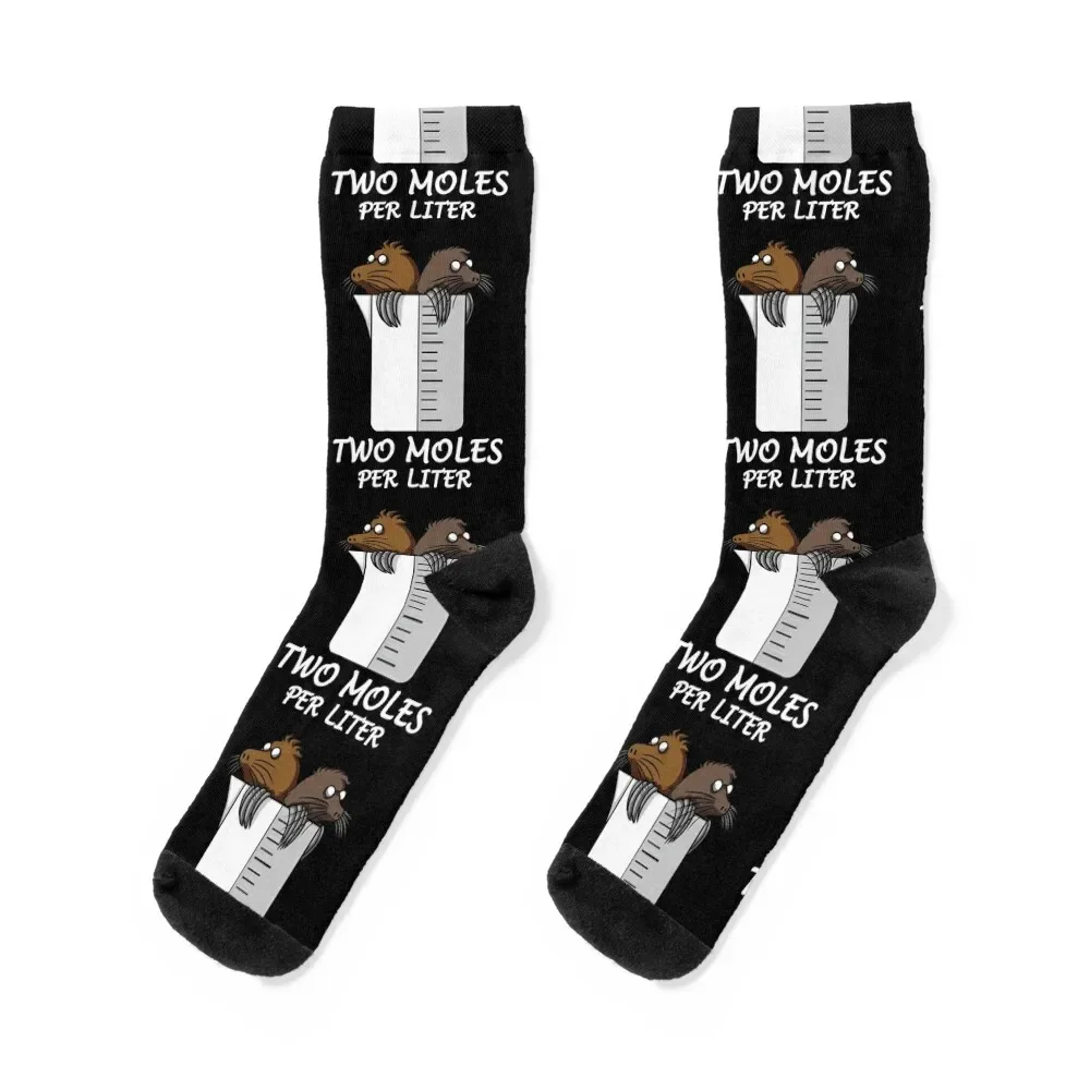 Chemistry Two Moles Per Liter Socks retro luxe moving stockings Socks Men's Women's