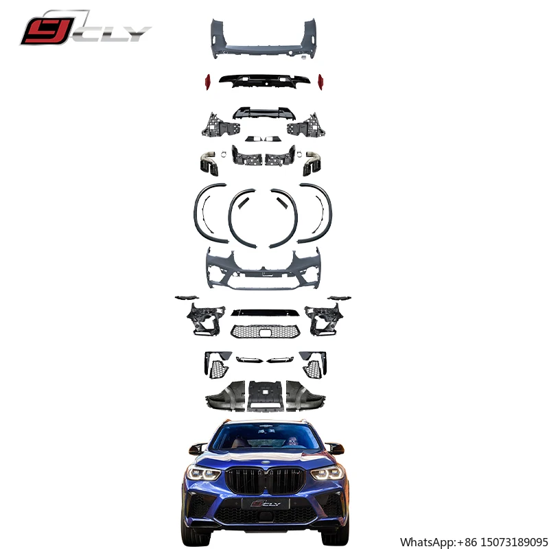 

CLY Factory Wholesale Body Kit for X5 G05 Pre Model Upgrade X5M MT M-Sport Auto Part Full Bumper Lip Grill Exhaust Pipe