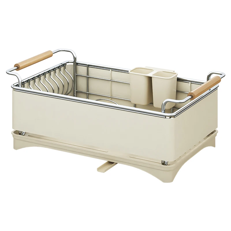 Kitchen countertop dish drying rack, stainless steel space-saving home storage rack, carrying dish storage rack organization
