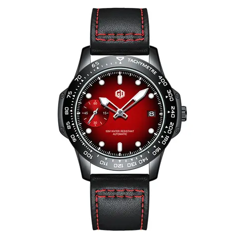 GD Seagull movimiento de lujo hombre pulsera impermeable fecha luminosa cuero hombres 2025 nuevos relojes deportes cuadrado reloj de hombre Casual