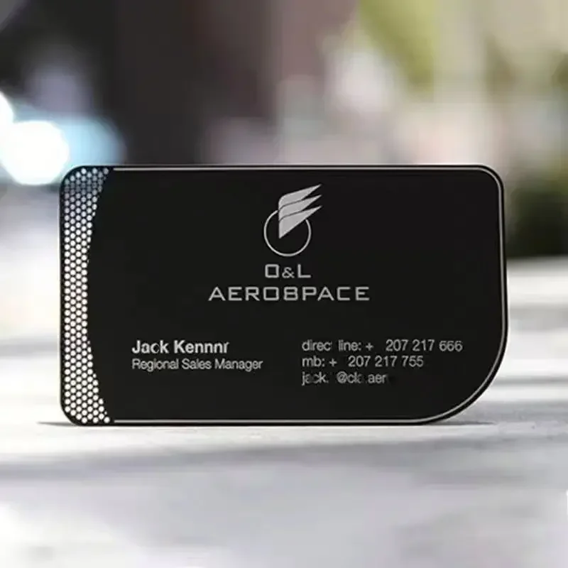 

Wholesale Credit Card Size Electroplated Matte Blank Black Stainless Steel Metal Business Card